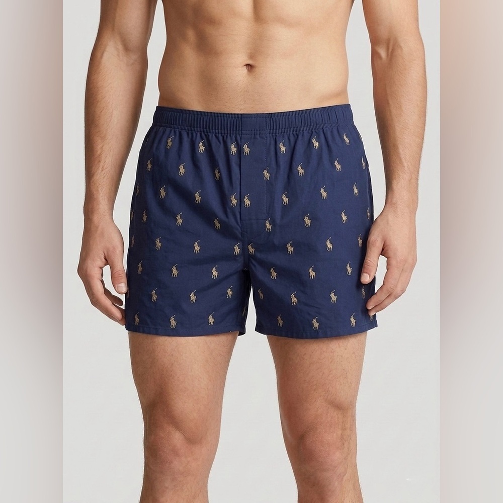 Polo by Ralph Lauren Navy Boxers with Pony All Over size L